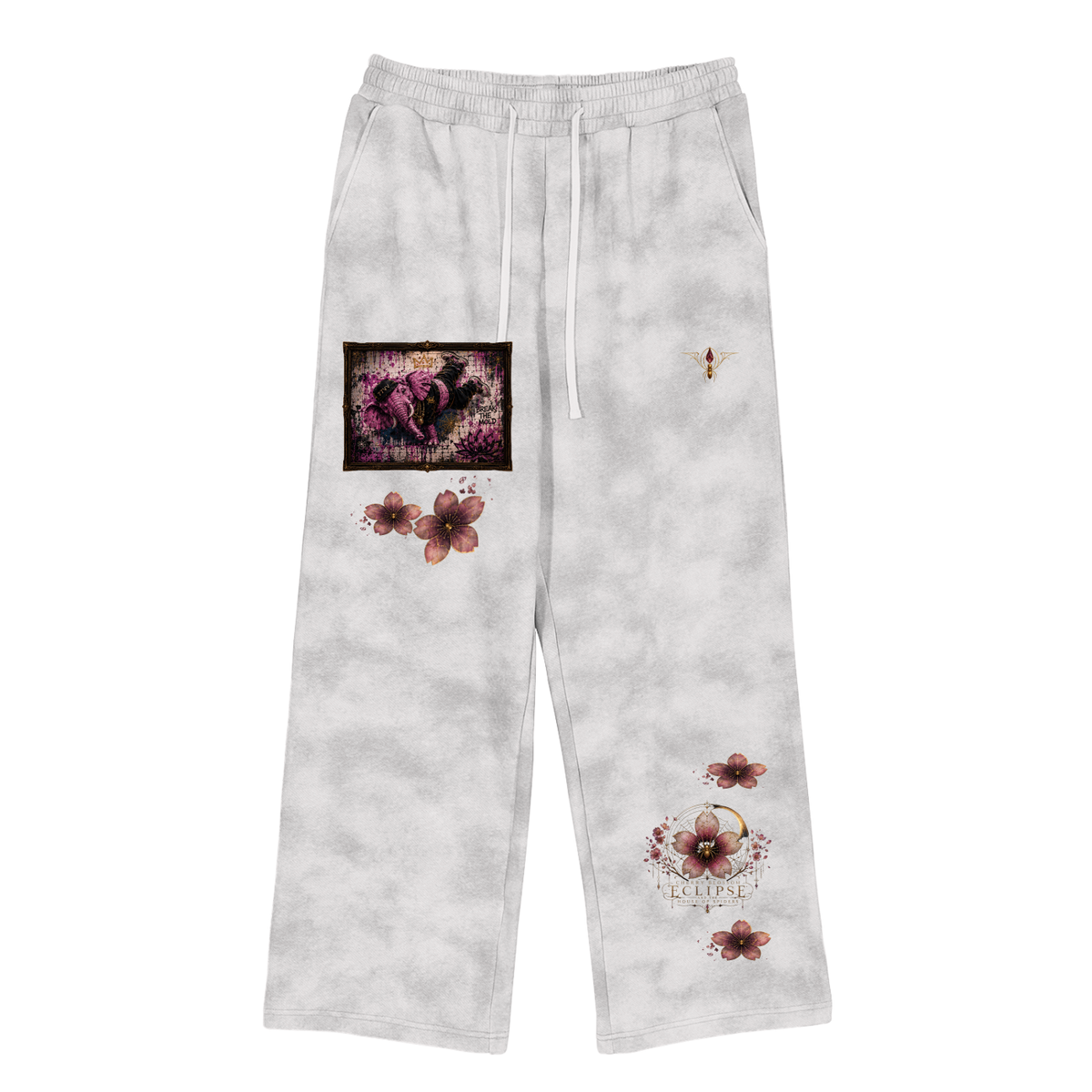 CBE|HS  (Mr. Pink House of Spiders Portrait) Grunge Washed Fleece Sweatpants
