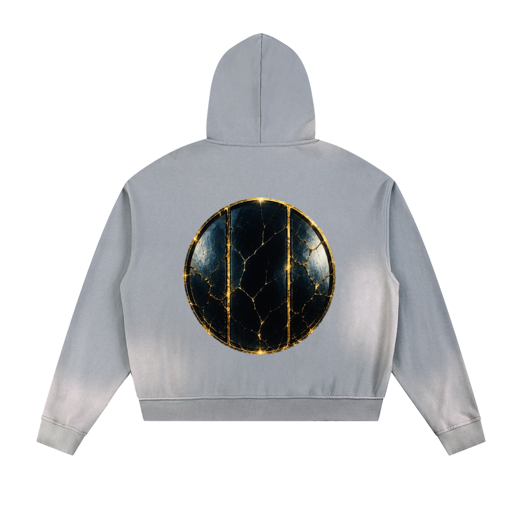 77 VV (Mirror Talk Complete Collection) Tri Mirror Portal Sun Worn and Frayed Hoodie