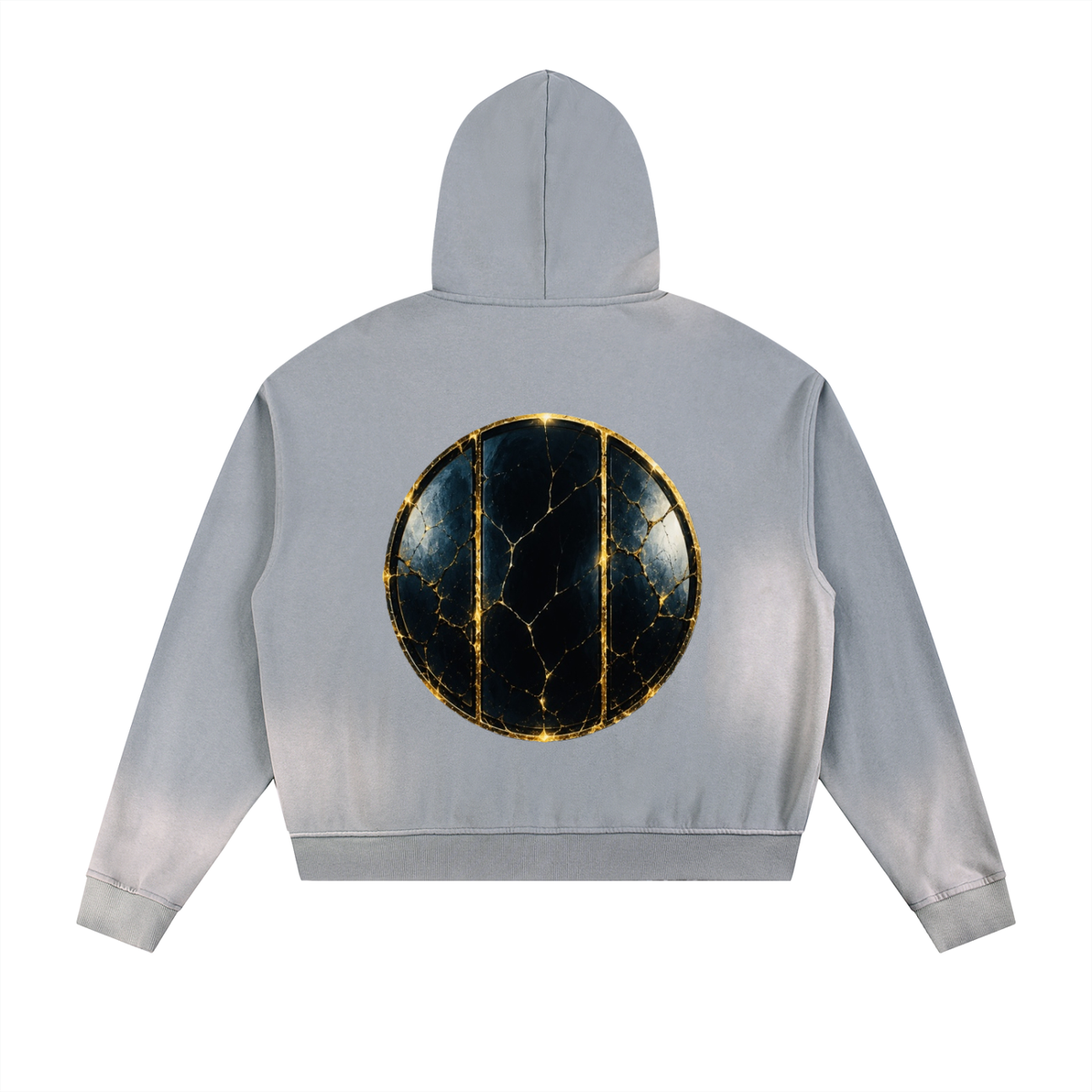 77 VV (Mirror Talk Complete Collection) Tri Mirror Portal Sun Worn and Frayed Hoodie