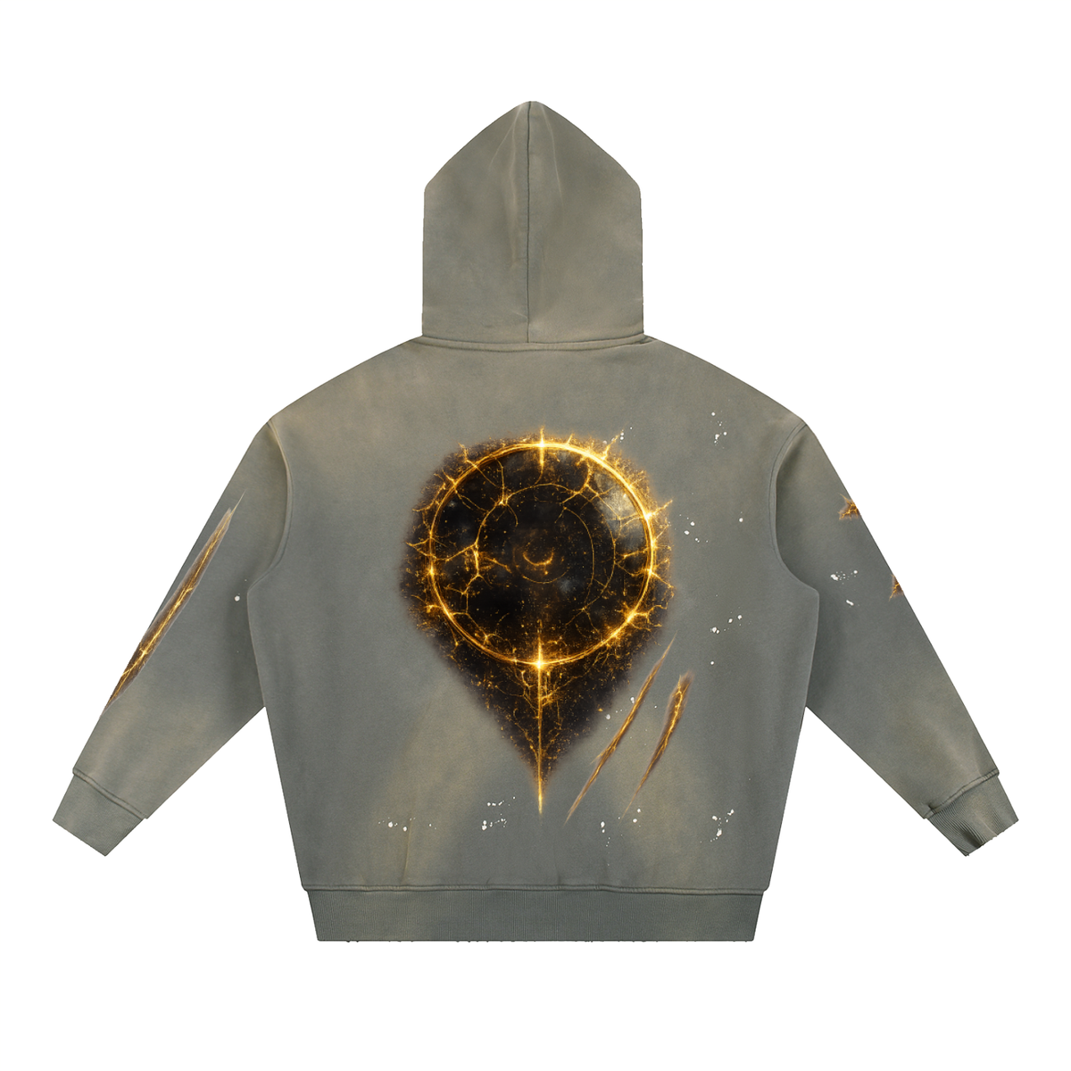 Bloomcast SIGNAL Zero Transmission.001 (Halo and Hidden Nirvana Smile) Vintage Sun Frayed Hoodie