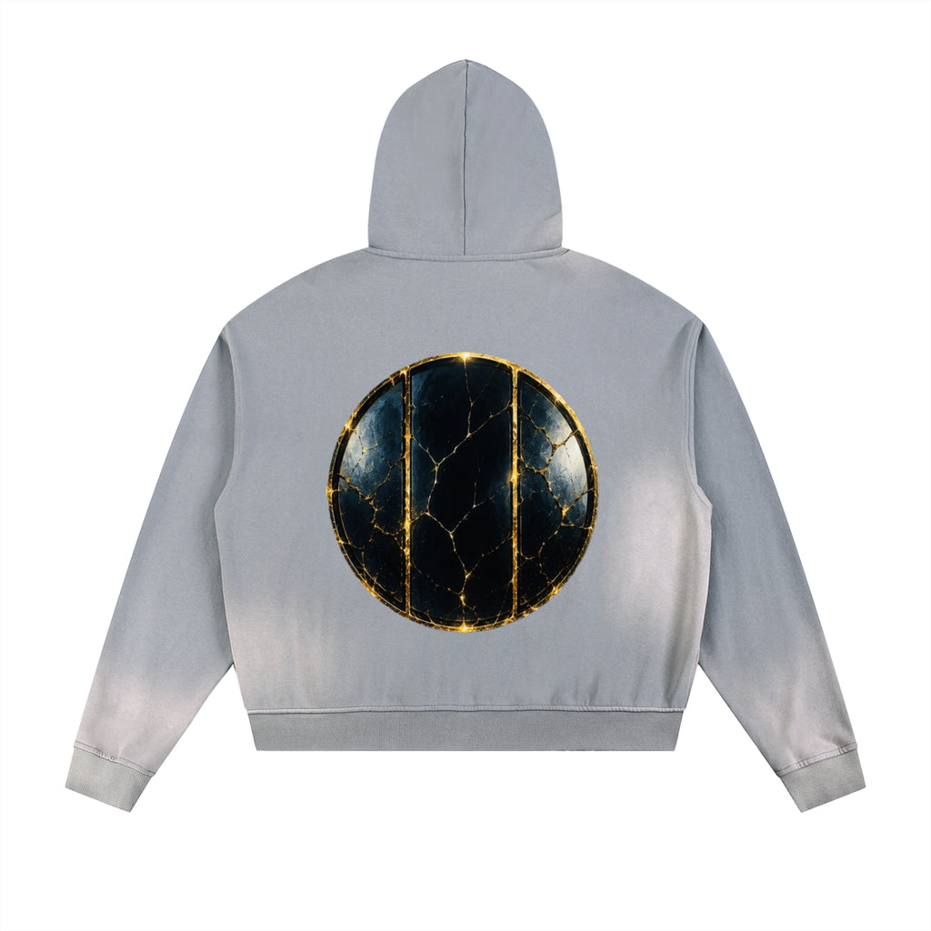 77 VV (Mirror Talk Complete Collection) Tri Mirror Portal Sun Worn and Frayed Hoodie