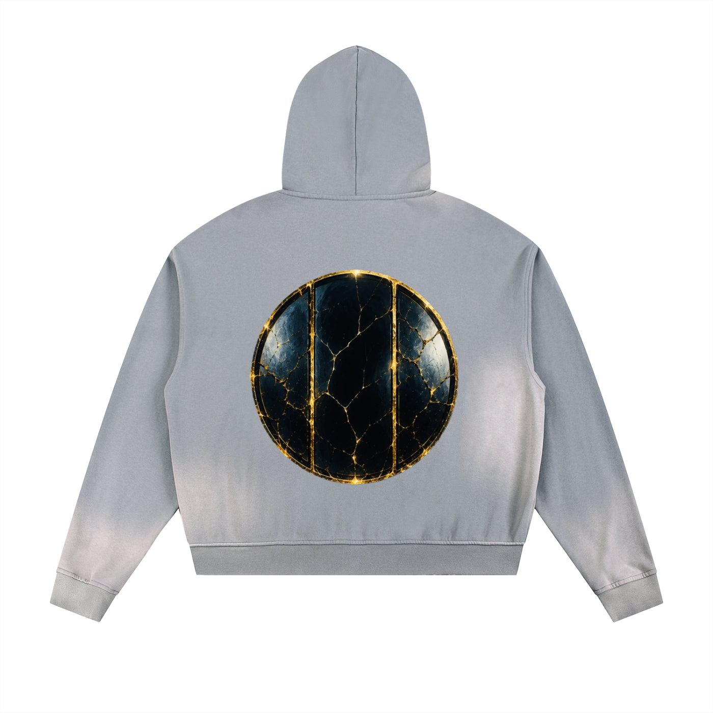 77 VV (Mirror Talk Complete Collection) Tri Mirror Portal Sun Worn and Frayed Hoodie