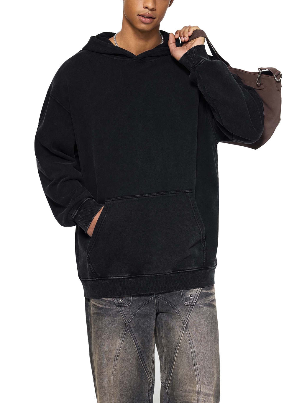 77 VV Iconic Little Worm (What are you thinking?) Garden Snow Washed Hoodie