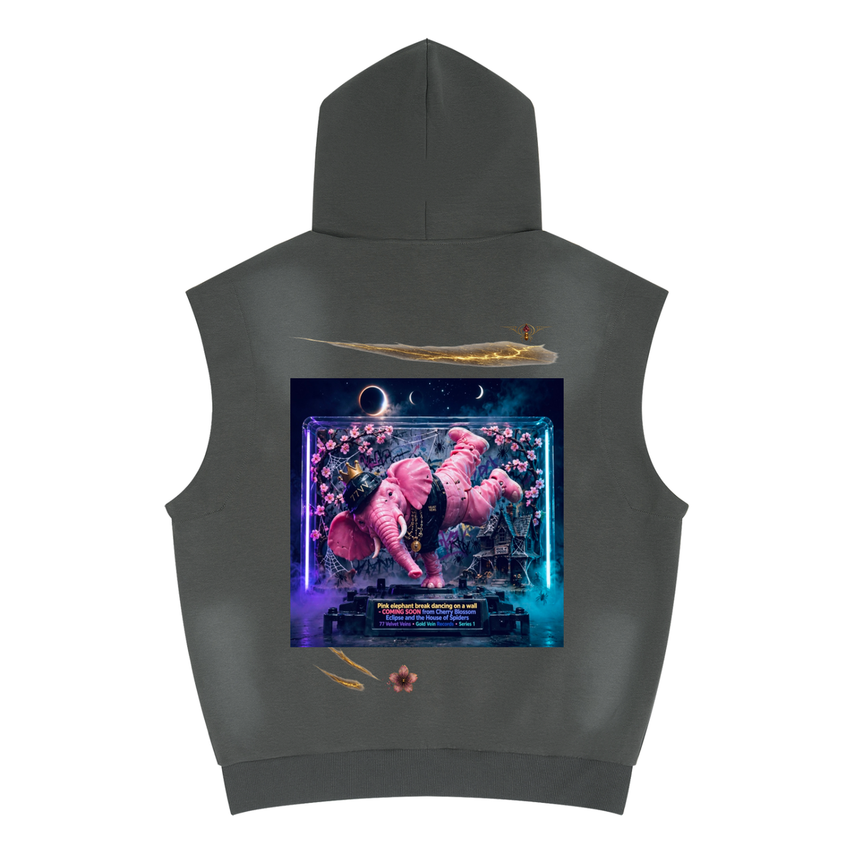 CBE|HS Mr. Pink Vintage Toy  Eclipse Fade Sleeveless Hoodie