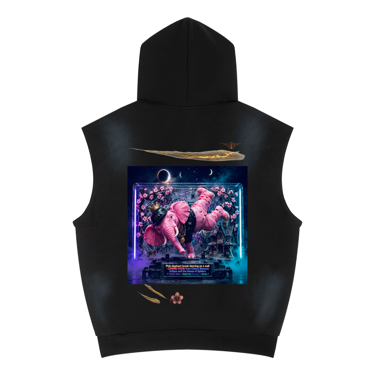 CBE|HS Mr. Pink Vintage Toy  Eclipse Fade Sleeveless Hoodie