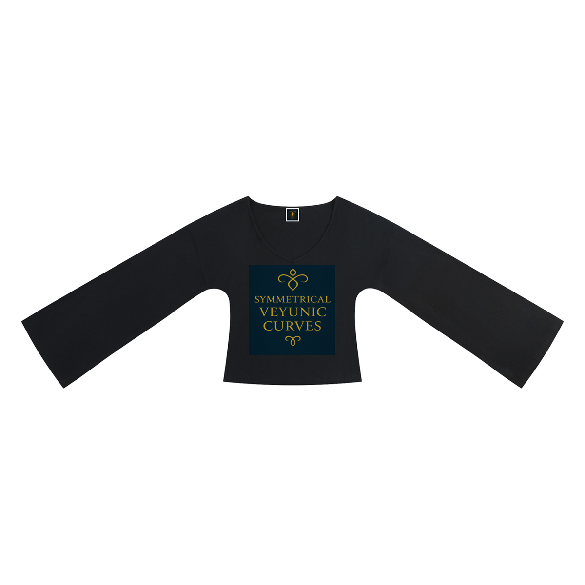 Garden GLYPHS ( Curves Flowers hArt ) Veyunic Women’s Bell Sleeve Tee