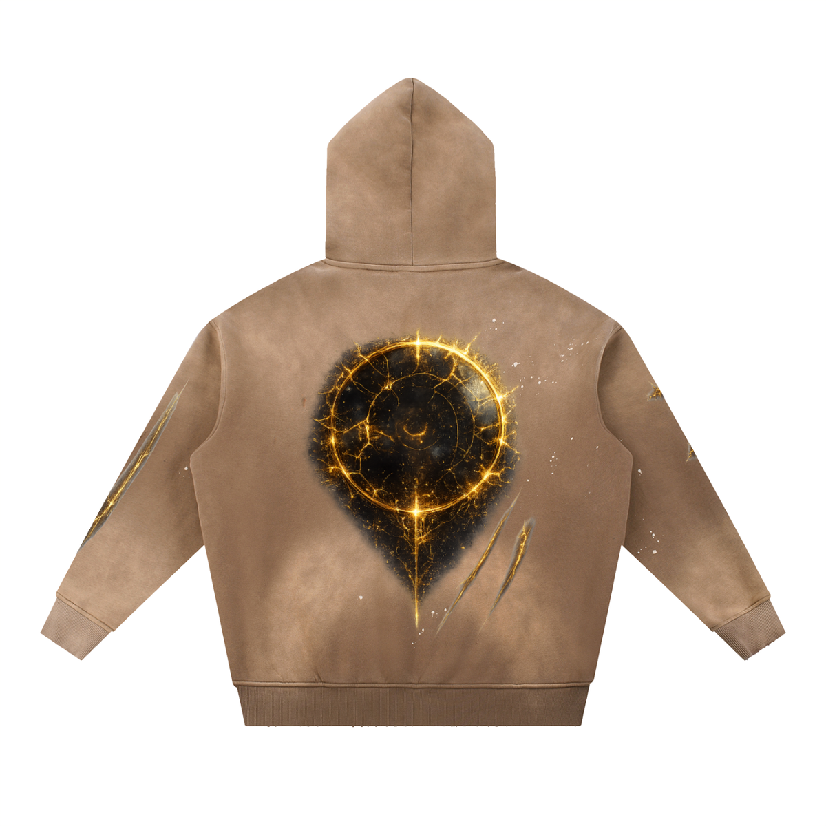 Bloomcast SIGNAL Zero Transmission.001 (Halo and Hidden Nirvana Smile) Vintage Sun Frayed Hoodie