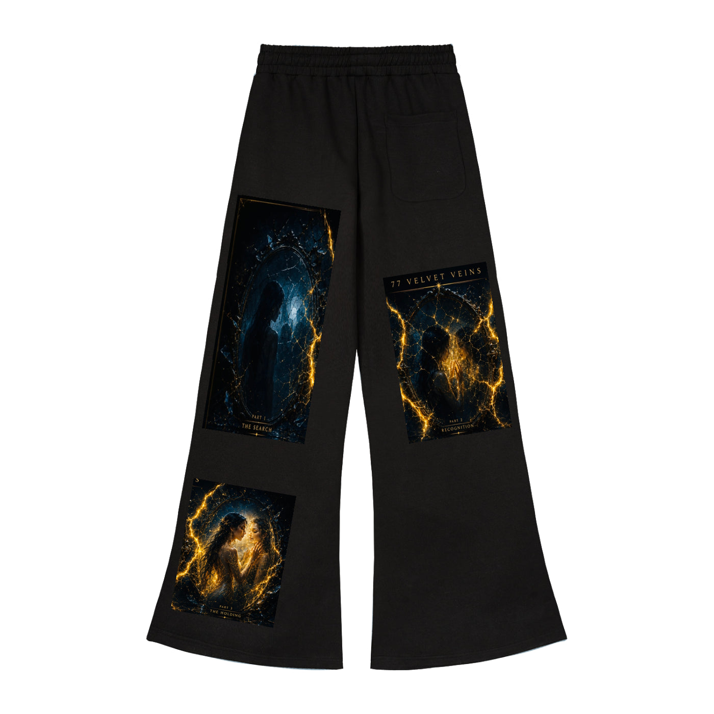 77 VV (Mirror Talk the Collection) The Talking Mirrors Wide Leg Drawstring Sweatpants
