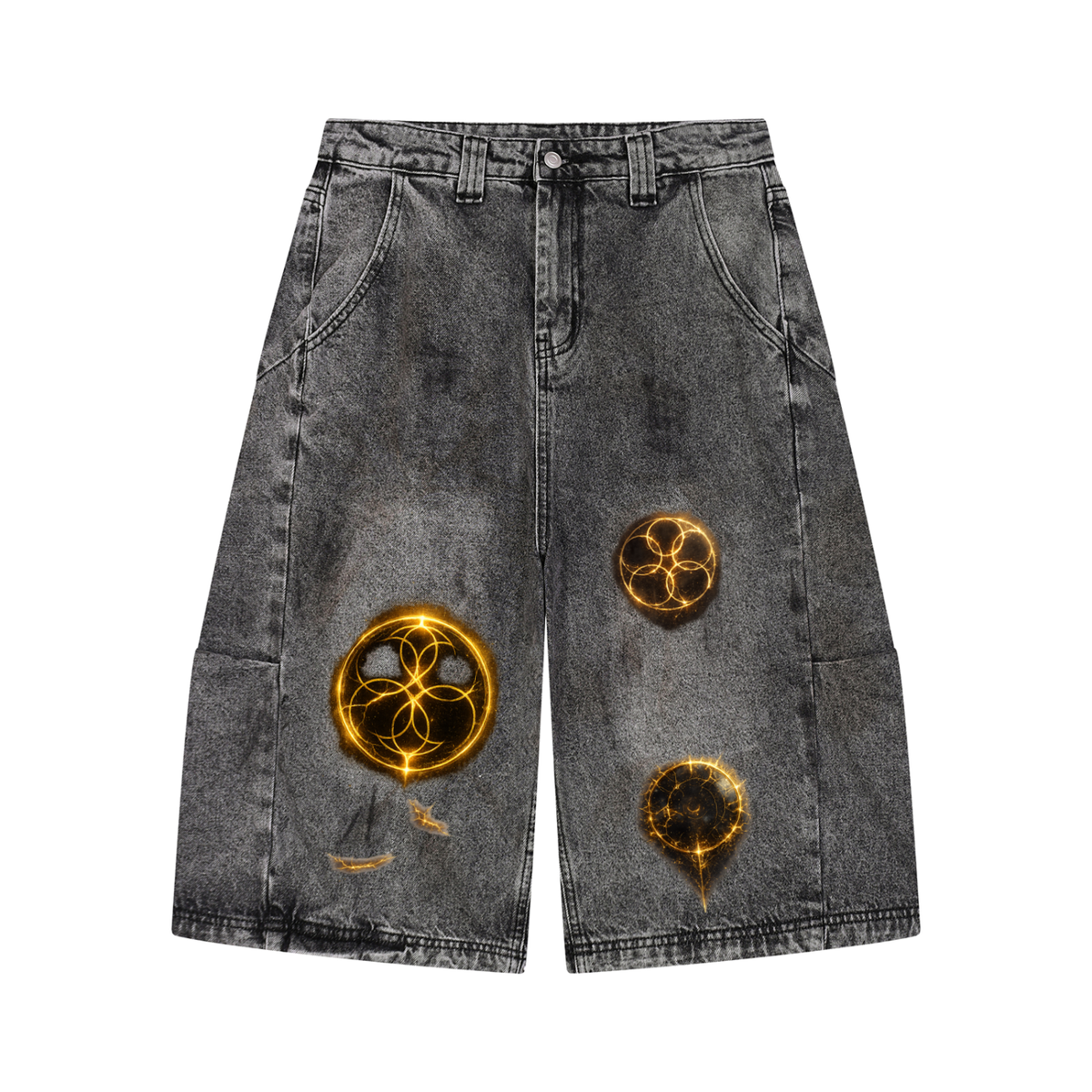 Bloomcast Signal Zero Transmission.001 Men’s Street Torn  Concrete Washed 3 Bloom Signal Shorts