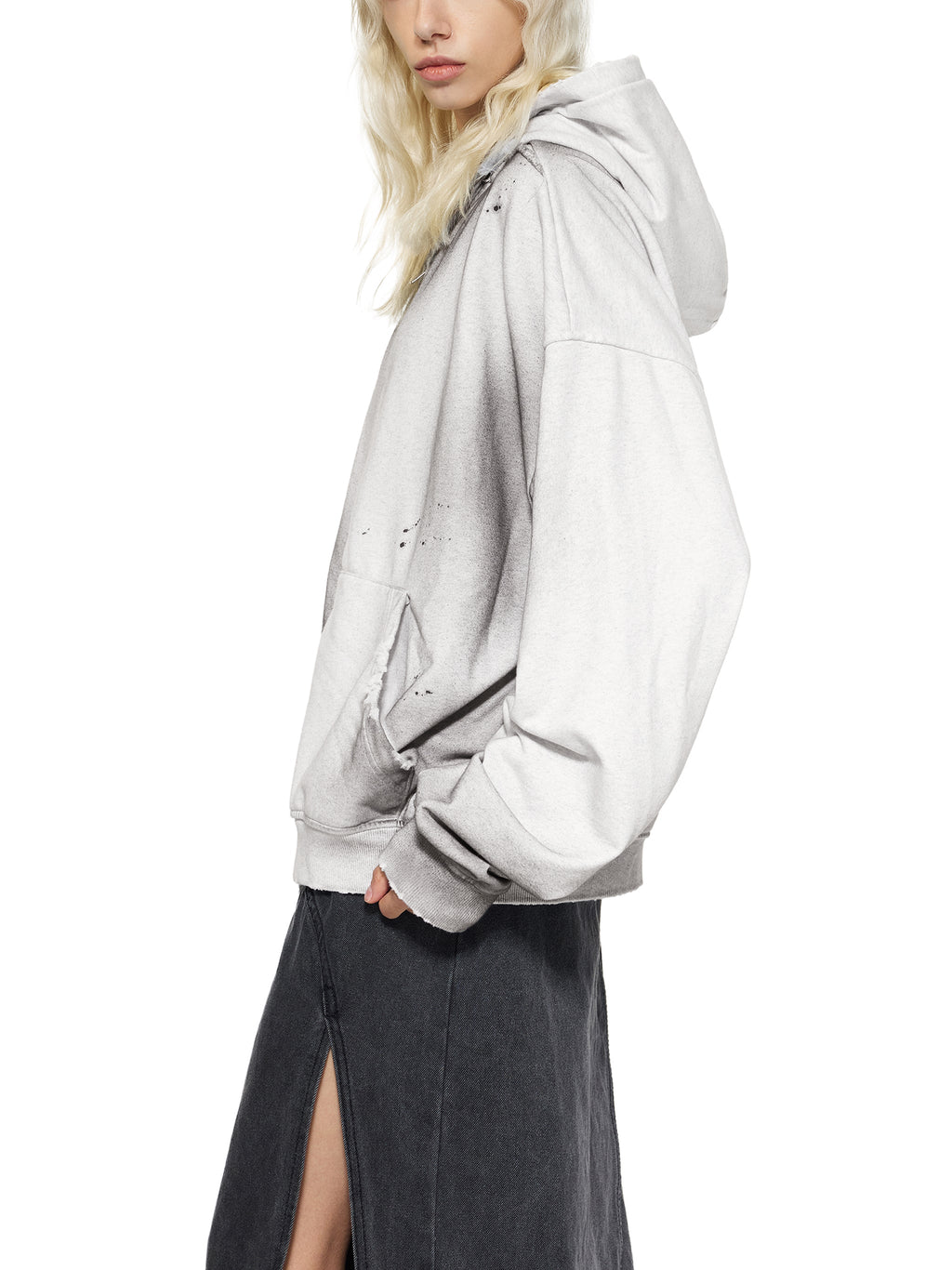 77 VV (Mirror Talk Complete Collection) Tri Mirror Portal Sun Worn and Frayed Hoodie