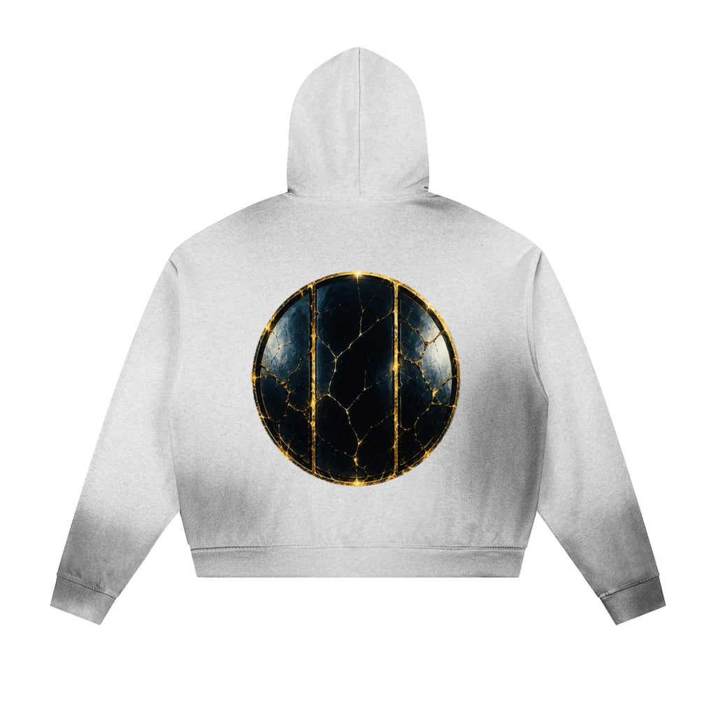 77 VV (Mirror Talk Complete Collection) Tri Mirror Portal Sun Worn and Frayed Hoodie
