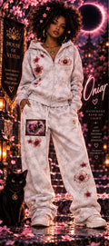 CBE|HS  (Mr. Pink House of Spiders Portrait) Grunge Washed Fleece Sweatpants