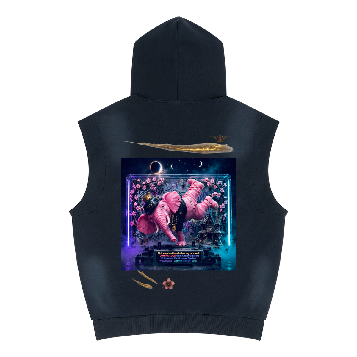 CBE|HS Mr. Pink Vintage Toy  Eclipse Fade Sleeveless Hoodie