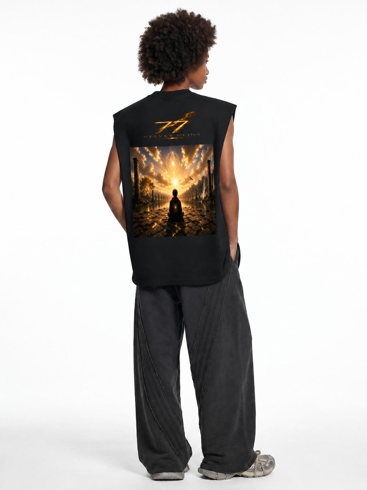 Bloomcast SIGNAL  Zero Transmission.001 77 VV Before NIRVANA ( afternoon sun) Raw Edge Tank Top